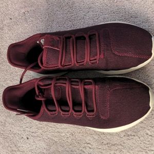 Burgundy sneakers